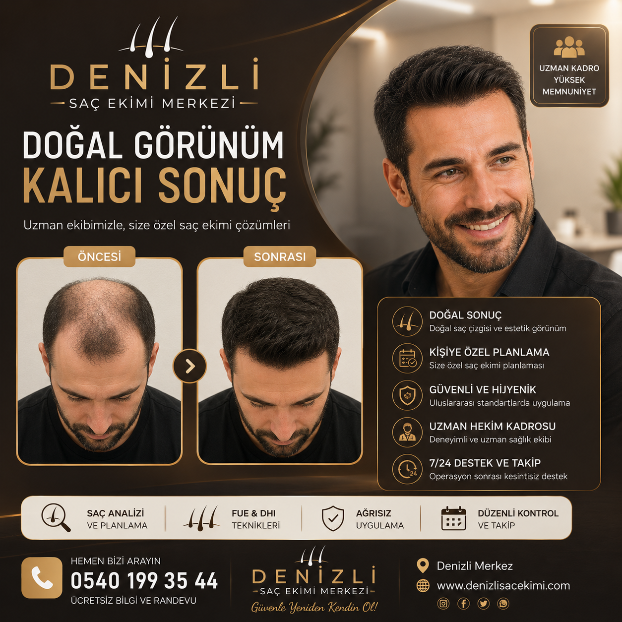 Denizli saç ekimi fiyatları ve greft planlaması